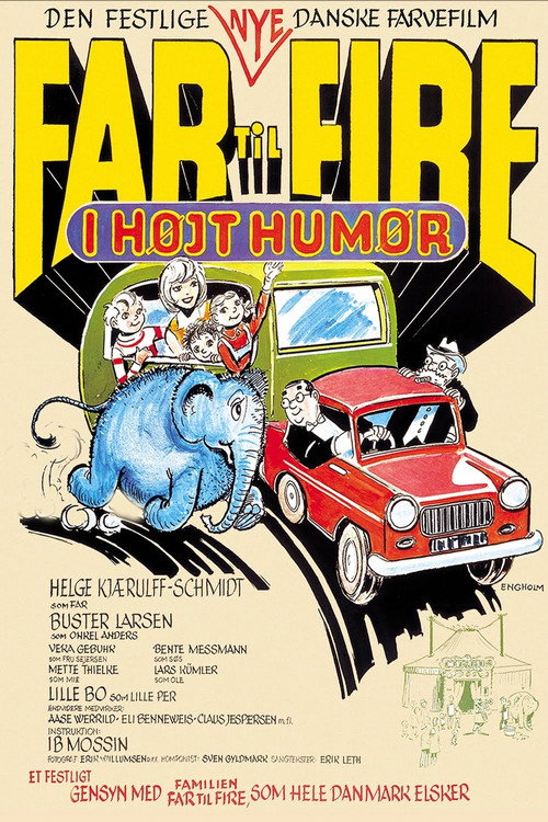 Far til fire i højt humør постер