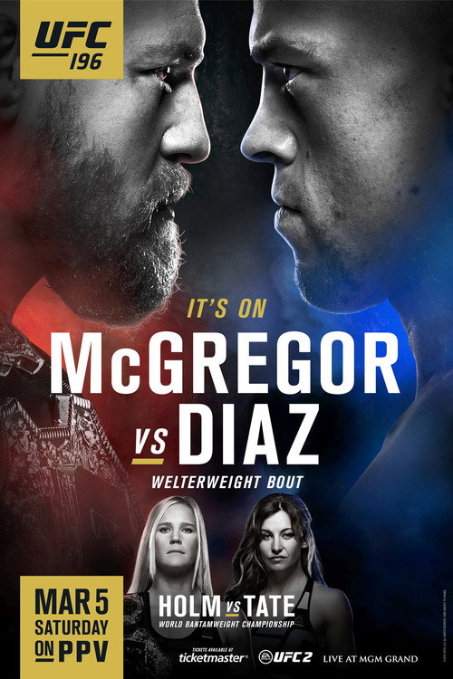 UFC 196: McGregor vs Diaz постер