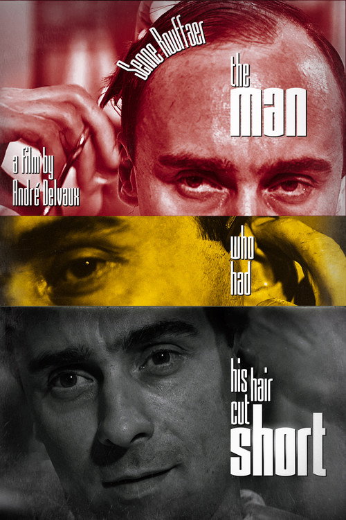 De man die zijn haar kort liet knippen постер