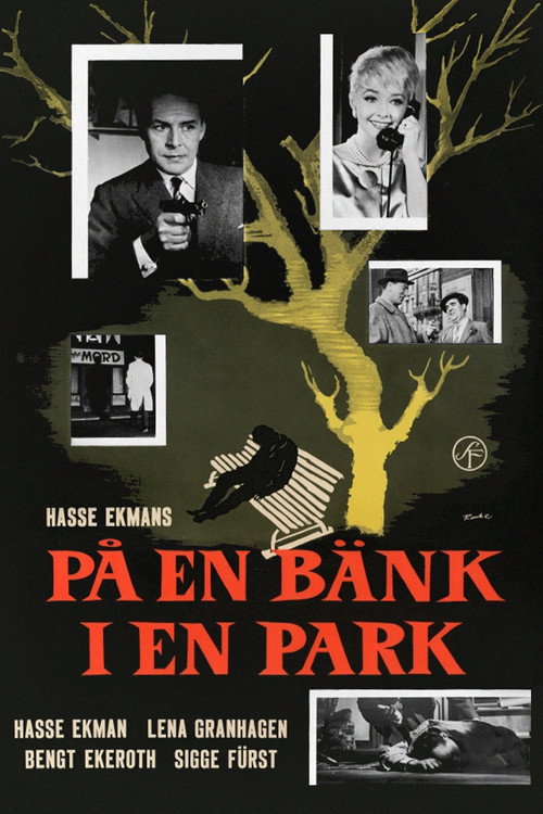 På en bänk i en park постер