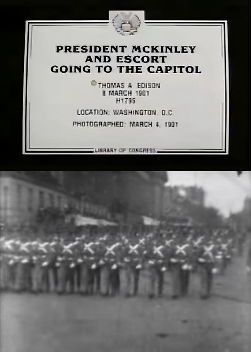 President McKinley and Escort Going to the Capitol постер