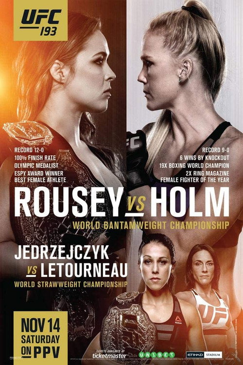 UFC 193: Rousey vs. Holm постер
