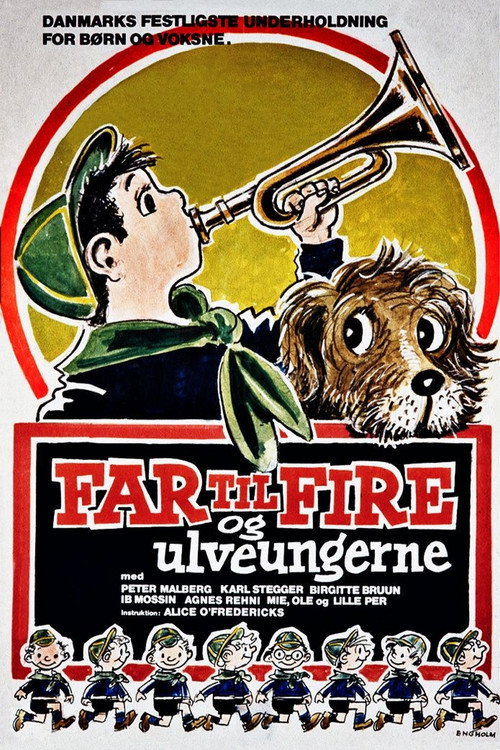 Far til fire og ulveungerne постер
