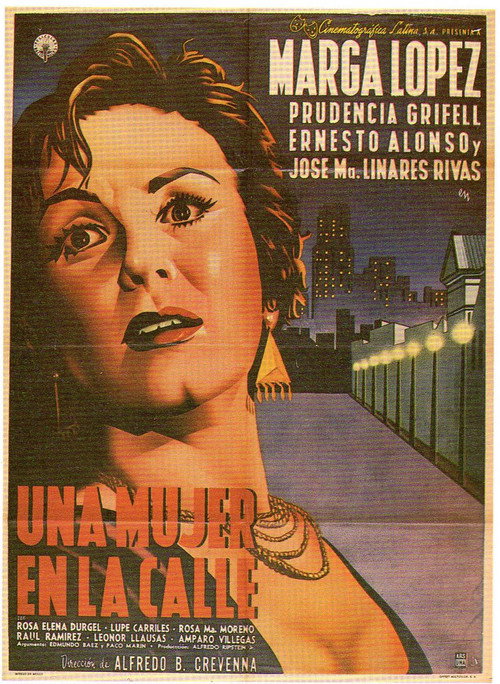 Una mujer en la calle постер