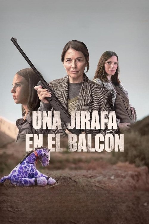 Una jirafa en el balcón постер