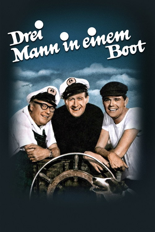 Drei Mann in einem Boot постер