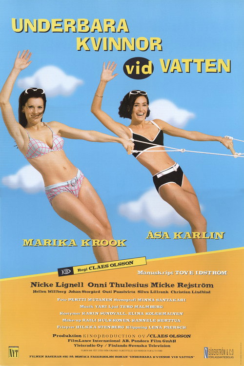 Underbara kvinnor vid vatten постер