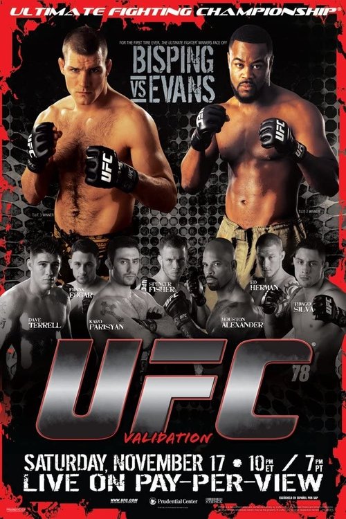 UFC 78: Validation постер