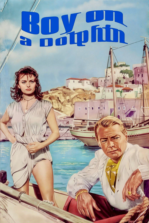 Мальчик на дельфине постер