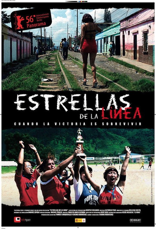 Estrellas de la línea постер
