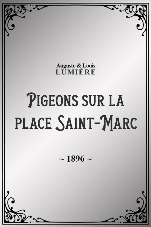 Pigeons sur la place Saint-Marc постер