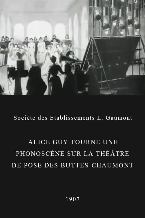 Alice Guy tourne une phonoscène sur le théâtre de pose des Buttes-Chaumont постер