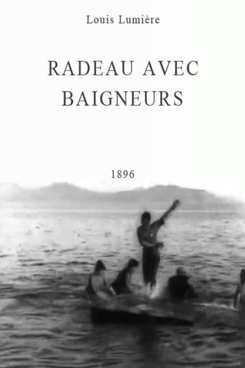 Radeau avec baigneurs постер