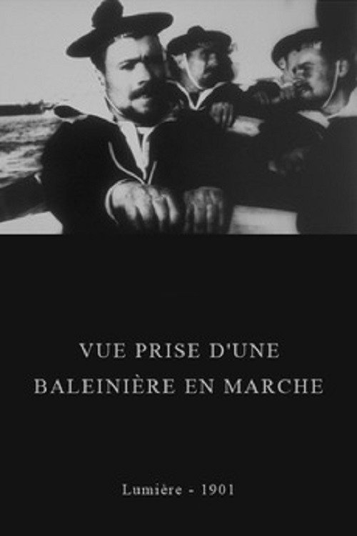 Vue prise d'une baleinière en marche постер