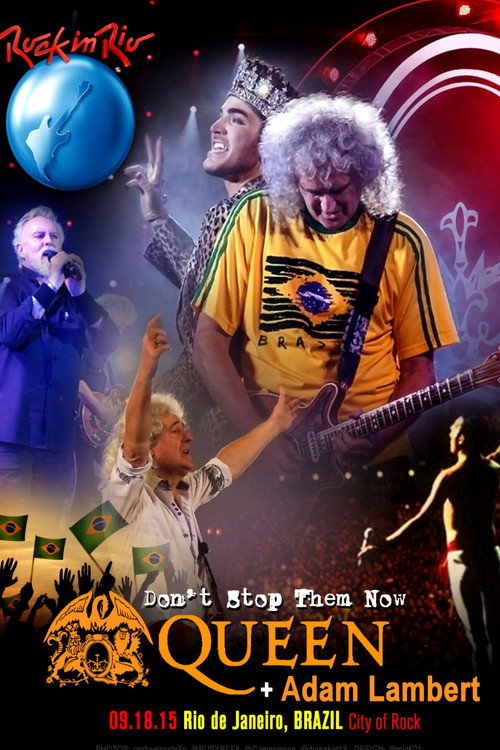 Queen and Adam Lambert: Rock in Rio 2015 постер
