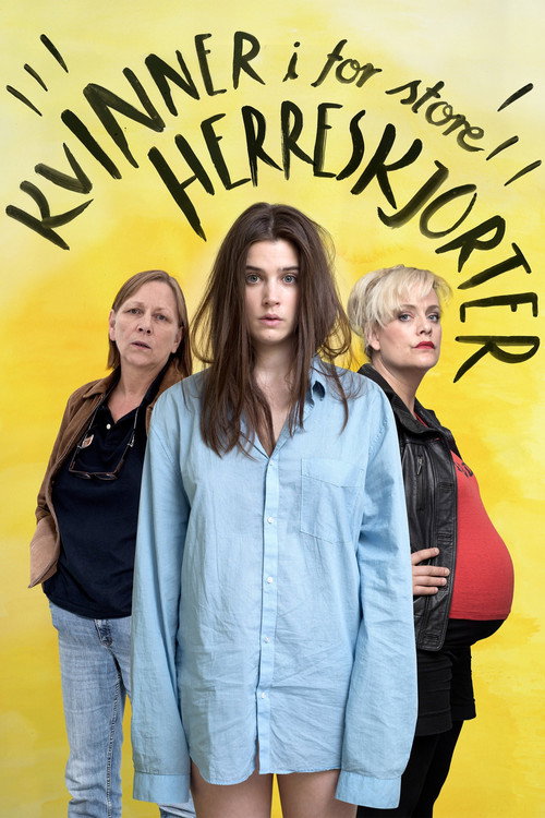 Kvinner i for store herreskjorter постер
