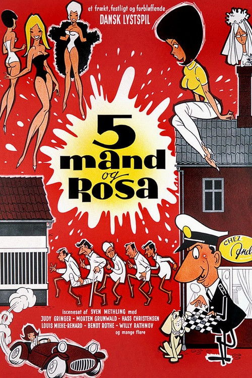 5 mand og Rosa постер