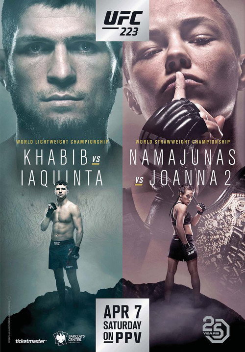 UFC 223: Khabib vs. Iaquinta постер