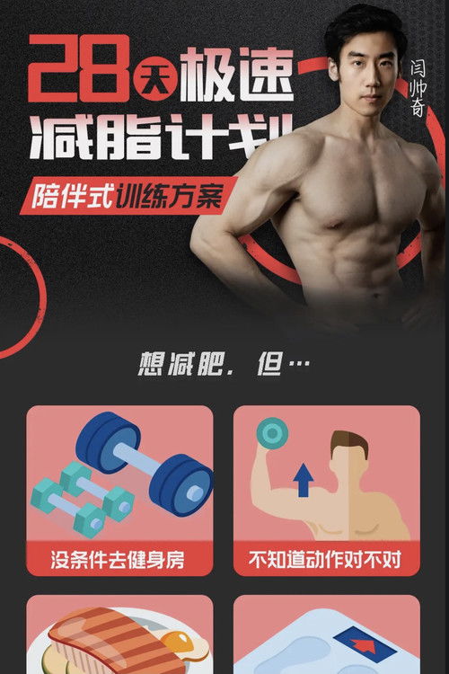 闫帅奇：28天极速减脂计划 постер