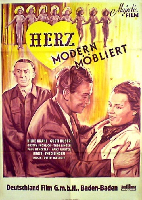 Herz – modern möbliert постер