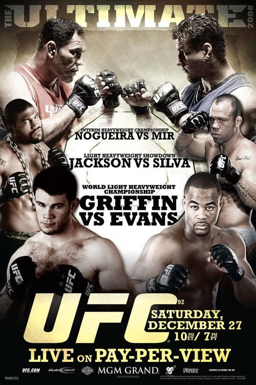 UFC 92: The Ultimate 2008 постер