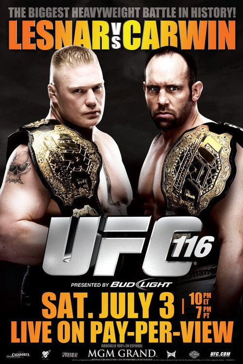 UFC 116: Lesnar vs. Carwin постер