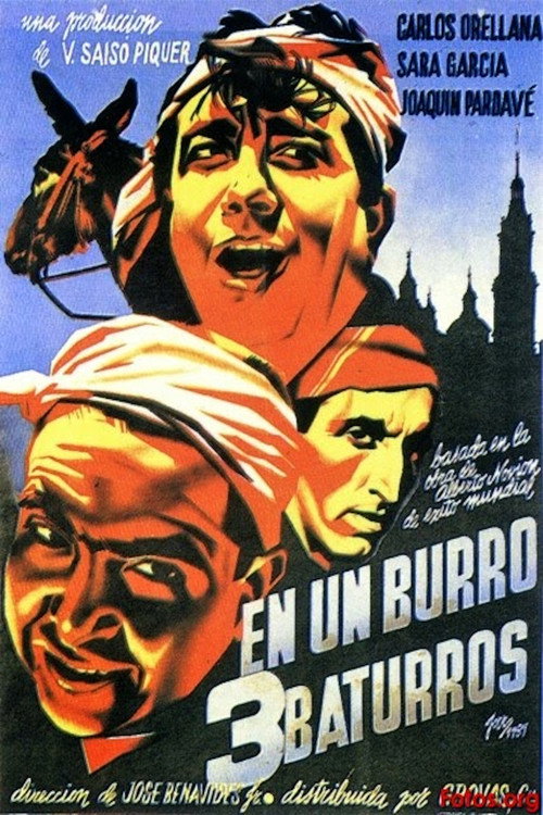 En un burro tres baturros постер