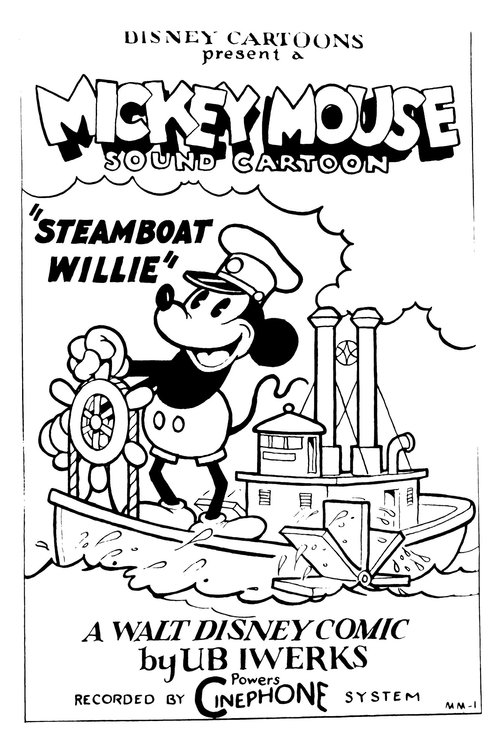 Steamboat Willie постер