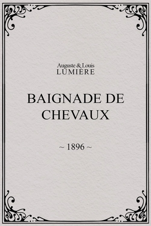 Baignade de chevaux постер