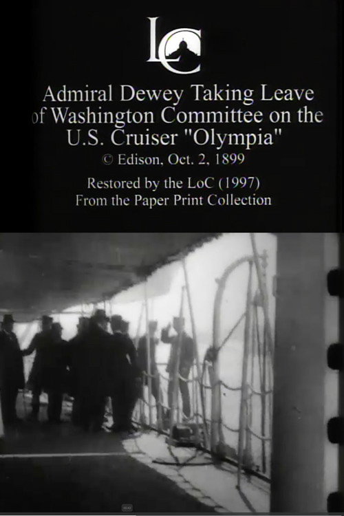 Admiral Dewey Taking Leave of Washington Committee on the U.S. Cruiser 'Olympia' постер